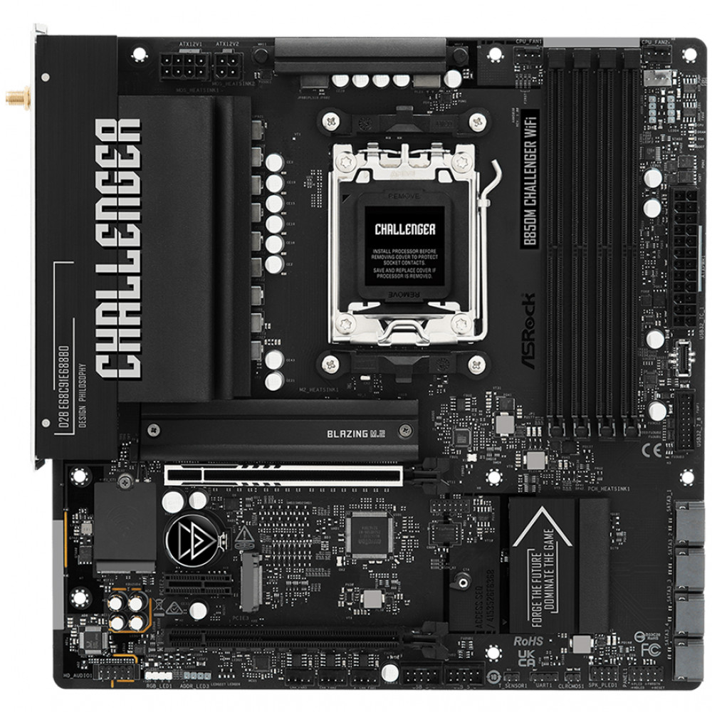 Материнская плата ASRock B850M Challenger WiFi B850M_Challenger_WiFi Micro-ATX, AMD AM5 — фото товара