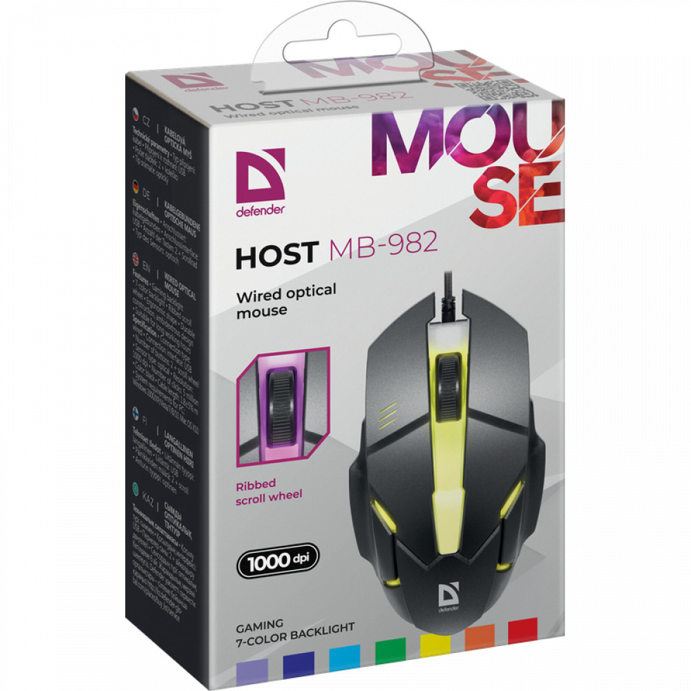 Мышь Defender Host MB-982 52982 Игровые, Проводная - миниатюра 2