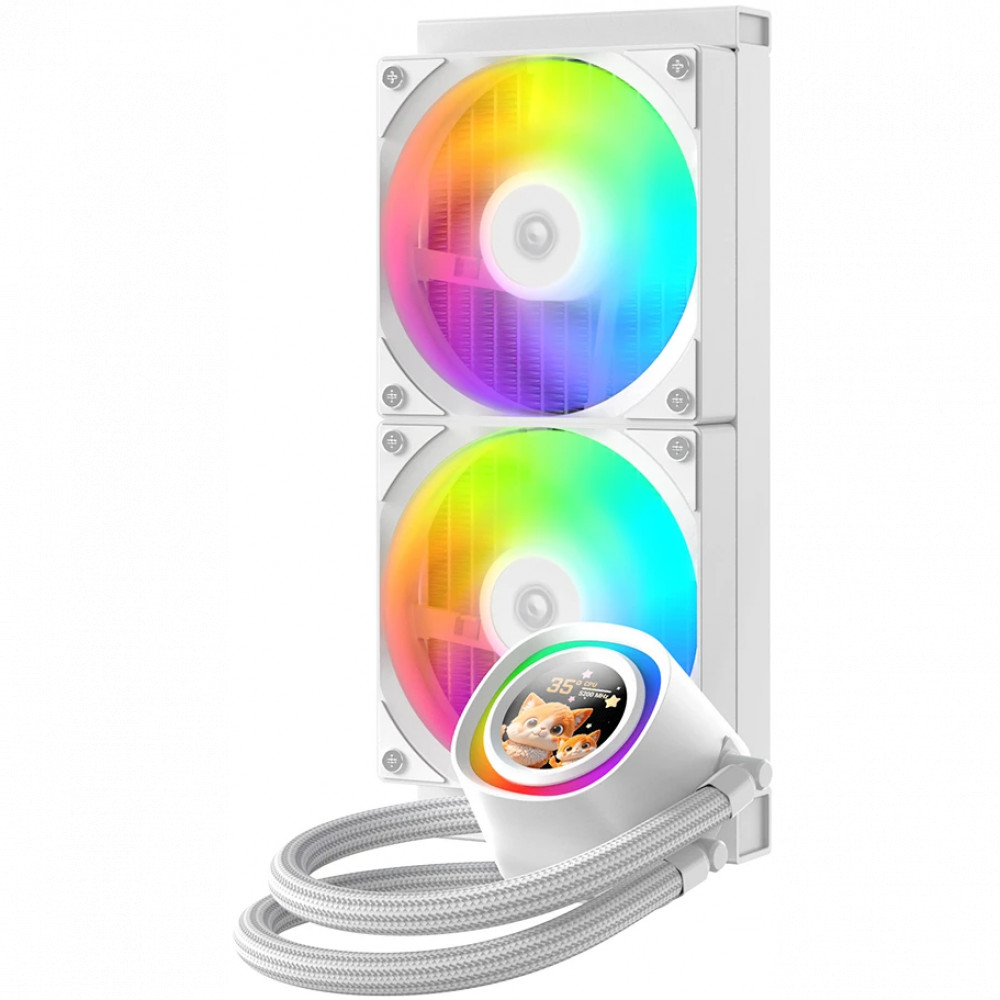Система охлаждения ID-Cooling FX240 LCD WHITE Для процессора - миниатюра 2