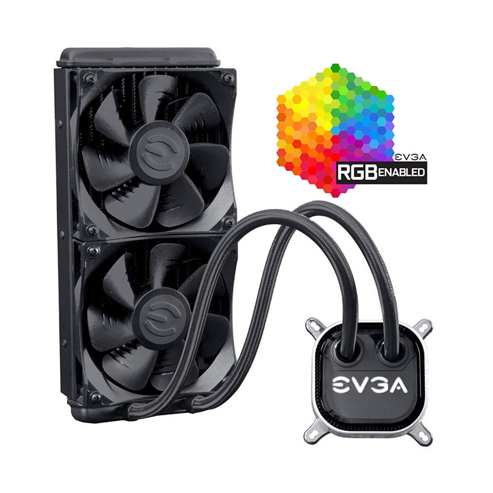 Система охлаждения EVGA CLC 240mm All-In-One RGB LED CPU Liquid Cooler 400-HY-CL24-V1 — фото товара