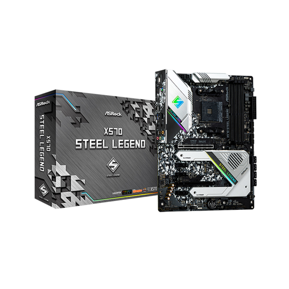 Материнская плата ASRock X570 Steel Legend X570STEELLEGEND ATX, AMD AM4 — фото товара