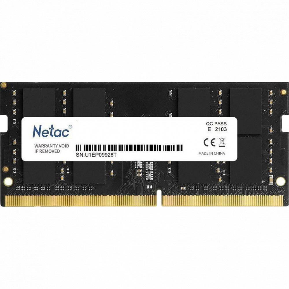 ОЗУ Netac Basic RTL PC4-21300 CL19 NTBSD4N26SP-16 SO-DIMM, DDR4, 16 Гб, 2666 МГц — фото товара