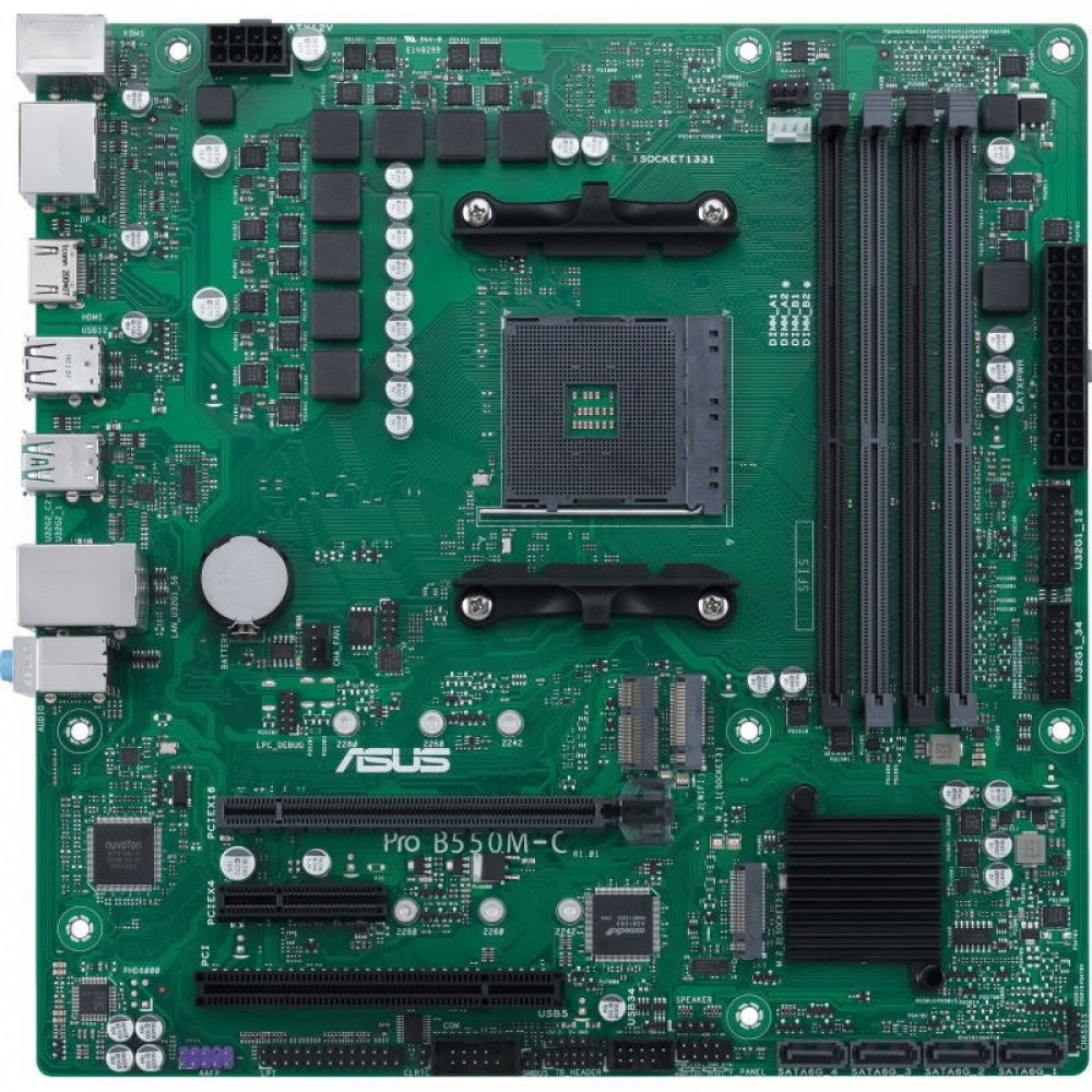 Материнская плата Asus PRO B550M-C/CSM Mini-ATX, AMD AM4 - миниатюра 2