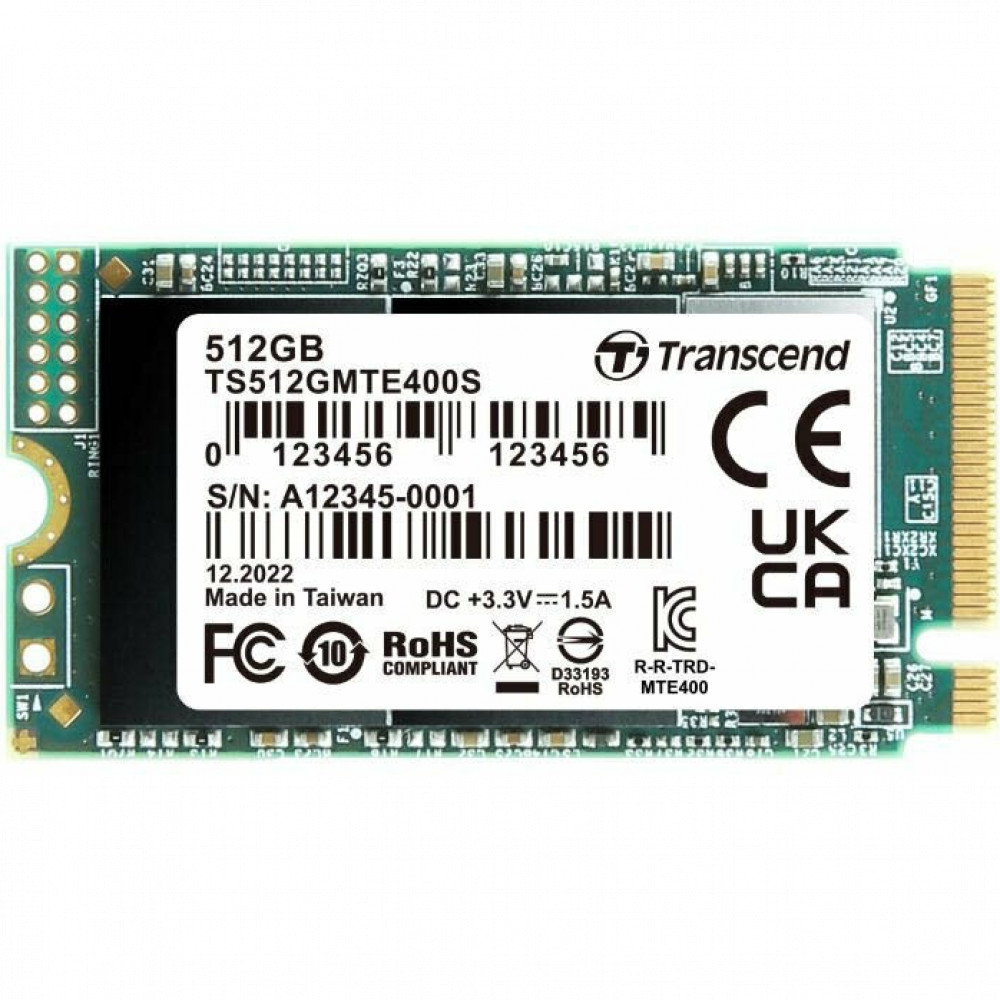 Жесткий диск Transcend MTE400S TS512GMTE400S SSD (твердотельные), 512 ГБ, M.2, PCIe — фото товара