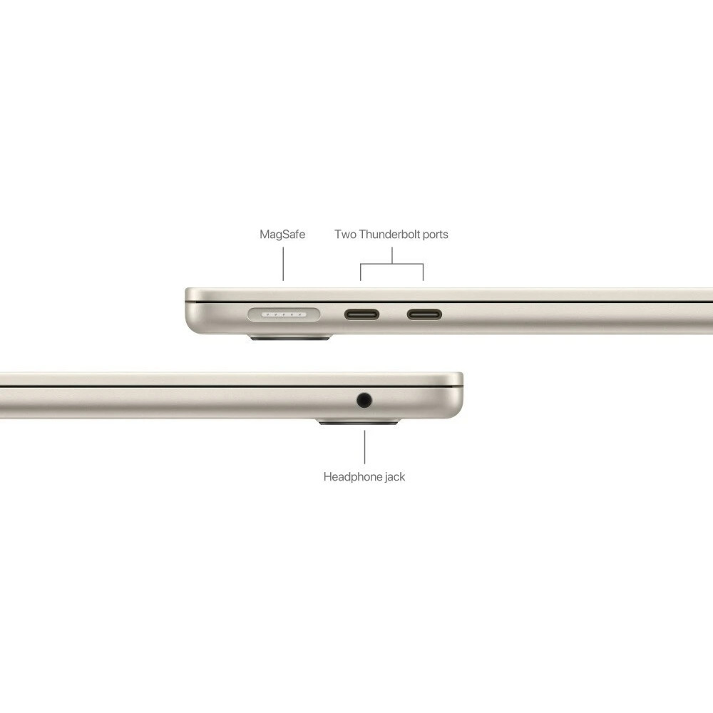 Ноутбук Apple MacBook Air 13 M4 Starlight MW103PA/A 13.6 ", WQXGA 2560x1664 (16:10), Apple, M4 series, 16 Гб, 512 ГБ, Apple M4 10-core, Mac OS - миниатюра 4