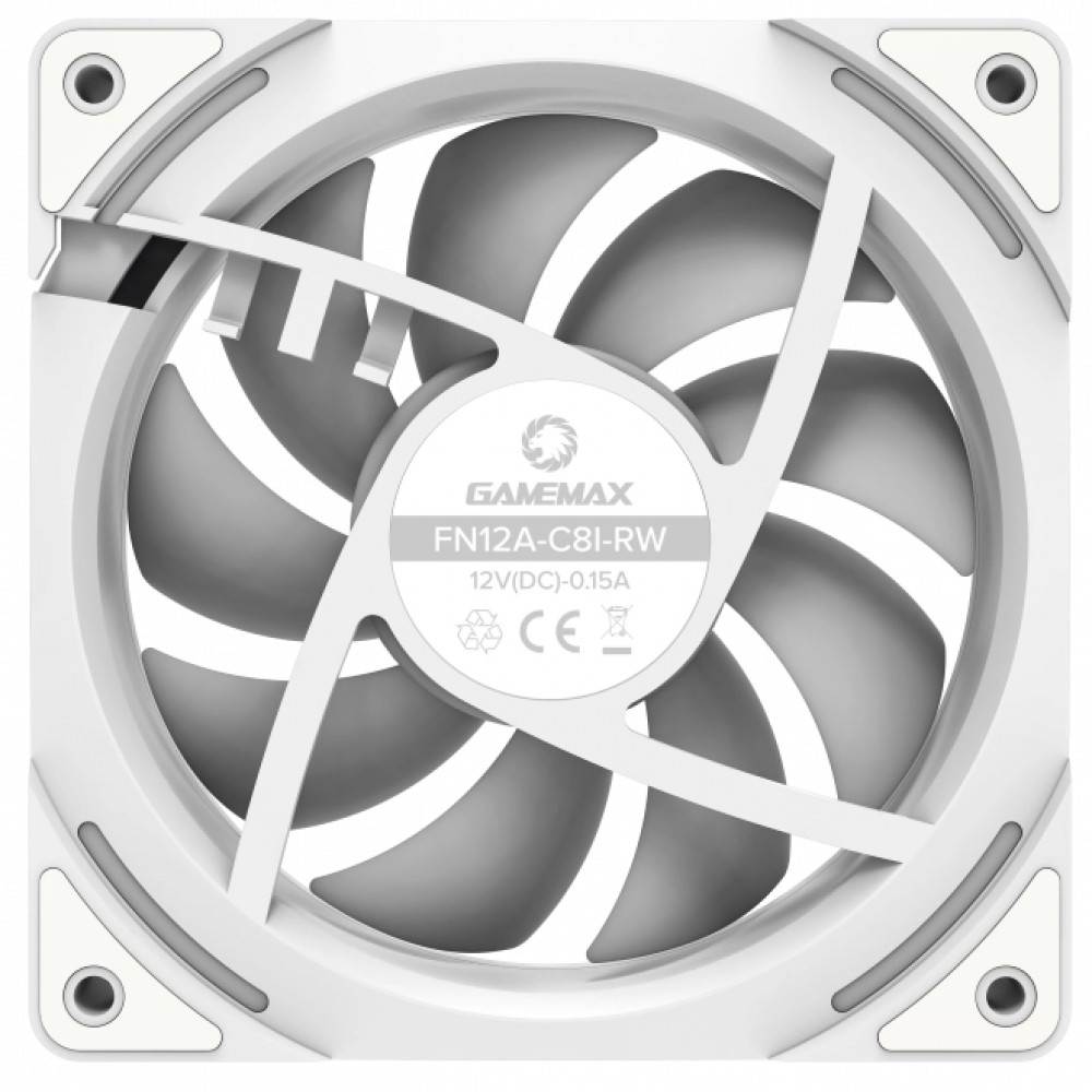 Система охлаждения GameMax FN12A-C8I-R-W Для системного блока - миниатюра 4