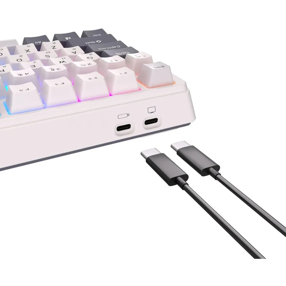 Клавиатура Royal Kludge RKH81 White Night (Sky Cyan Switch) 6935280824104 Беспроводная, Bluetooth - миниатюра 8