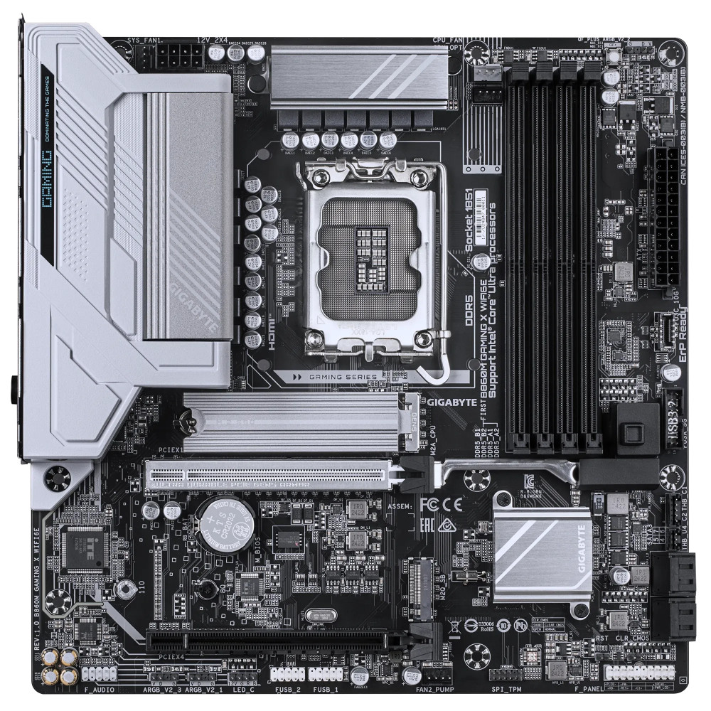 Материнская плата Gigabyte B860M GAMING X WIFI6E Micro-ATX, LGA 1851 — фото товара