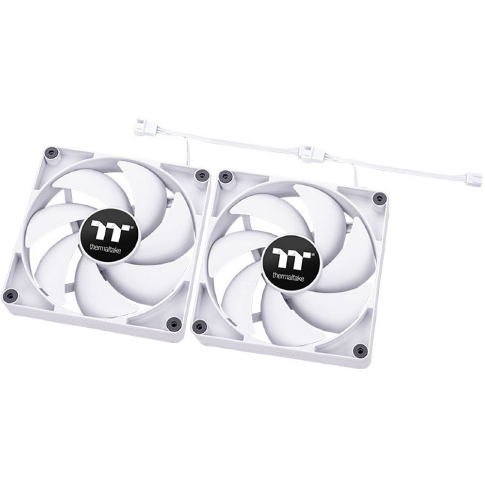 Система охлаждения Thermaltake CT140 PC Cooling Fan White (2 pack) CL-F152-PL14WT-A Для системного блока - миниатюра 4