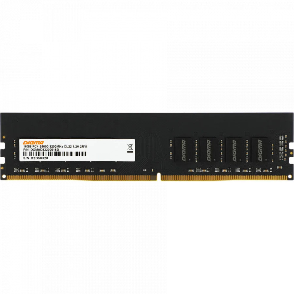 ОЗУ Digma DGMAD43200016D DIMM, DDR4, 16 Гб, 3200 МГц — фото товара
