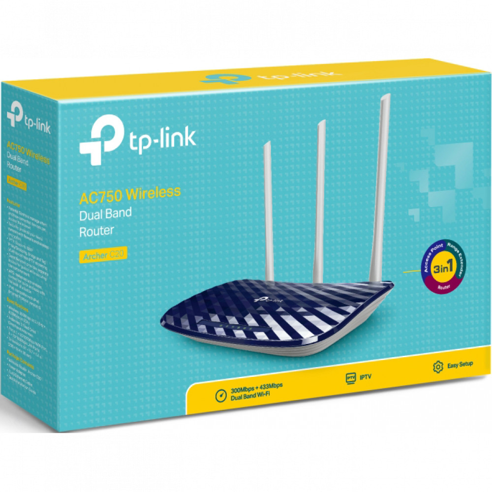 Маршрутизатор для дома TP-Link Archer C20 Archer C20(RU) - миниатюра 4