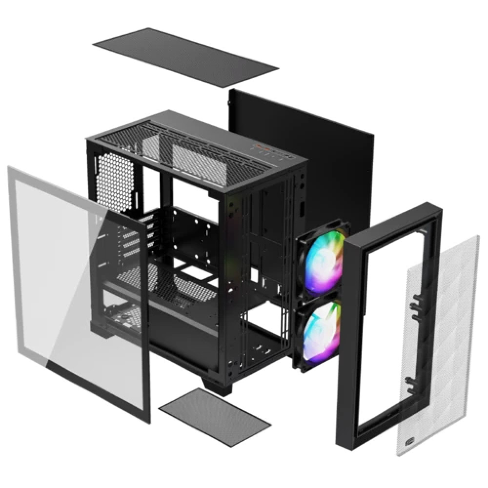 Корпус PCcooler C3D310 BK ARGB Black Mini-Tower - миниатюра 5