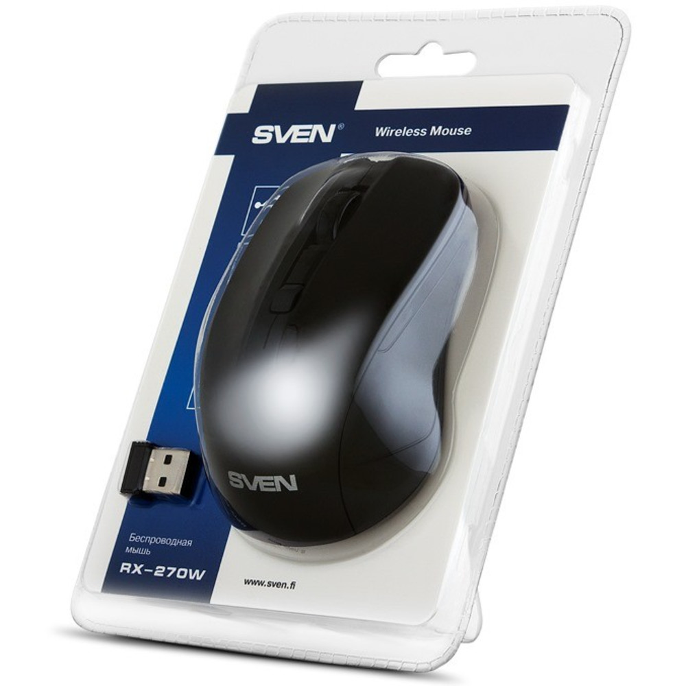 Мышь Sven RX-270W Black SV-016234 Бюджетные, Беспроводная - миниатюра 5