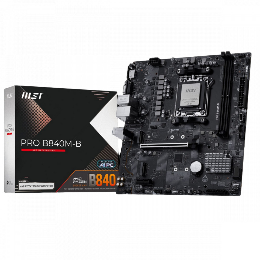 Материнская плата MSI PRO B840M-B ATX, AMD AM5 - миниатюра 2