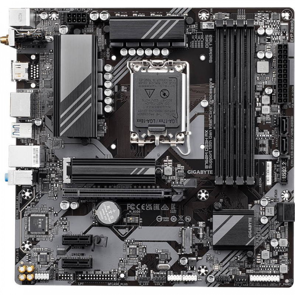 Материнская плата Gigabyte B760M DS3H AX Micro-ATX, LGA 1700 - миниатюра 2