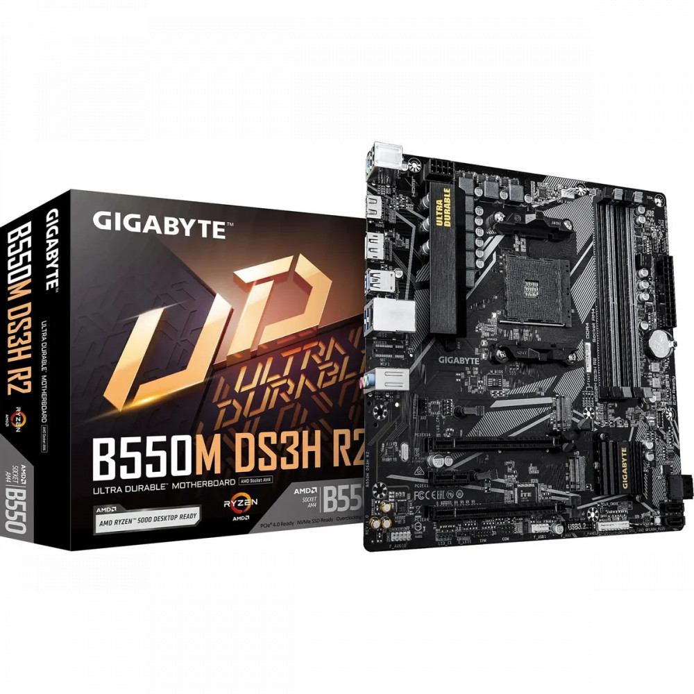 Материнская плата Gigabyte B550M DS3H R2 Micro-ATX, AMD AM4 - миниатюра 5