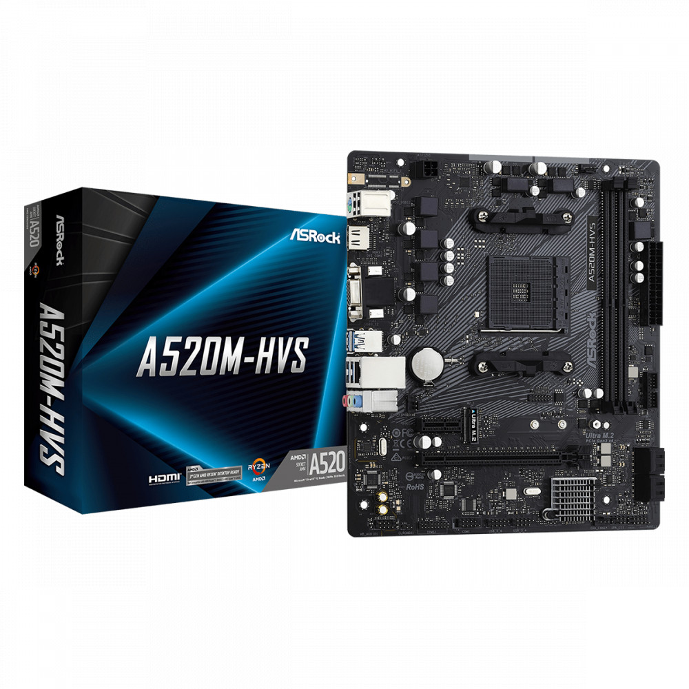Материнская плата ASRock A520M-HVS A520M-HVS DDR4 Mini-ATX, AMD AM4 - миниатюра 5