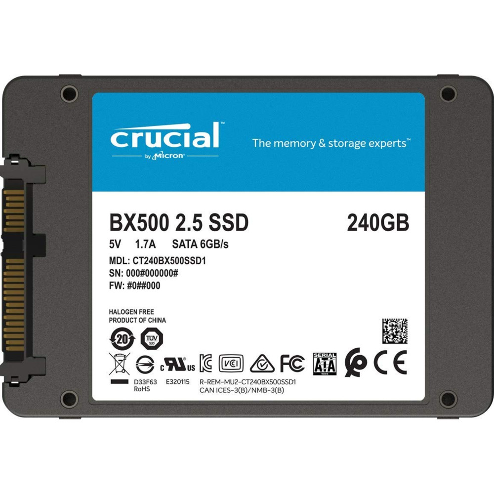 Жесткий диск Crucial BX500 CT240BX500SSD1 SSD (твердотельные), 240 ГБ, 2.5 дюйма, SATA - миниатюра 3