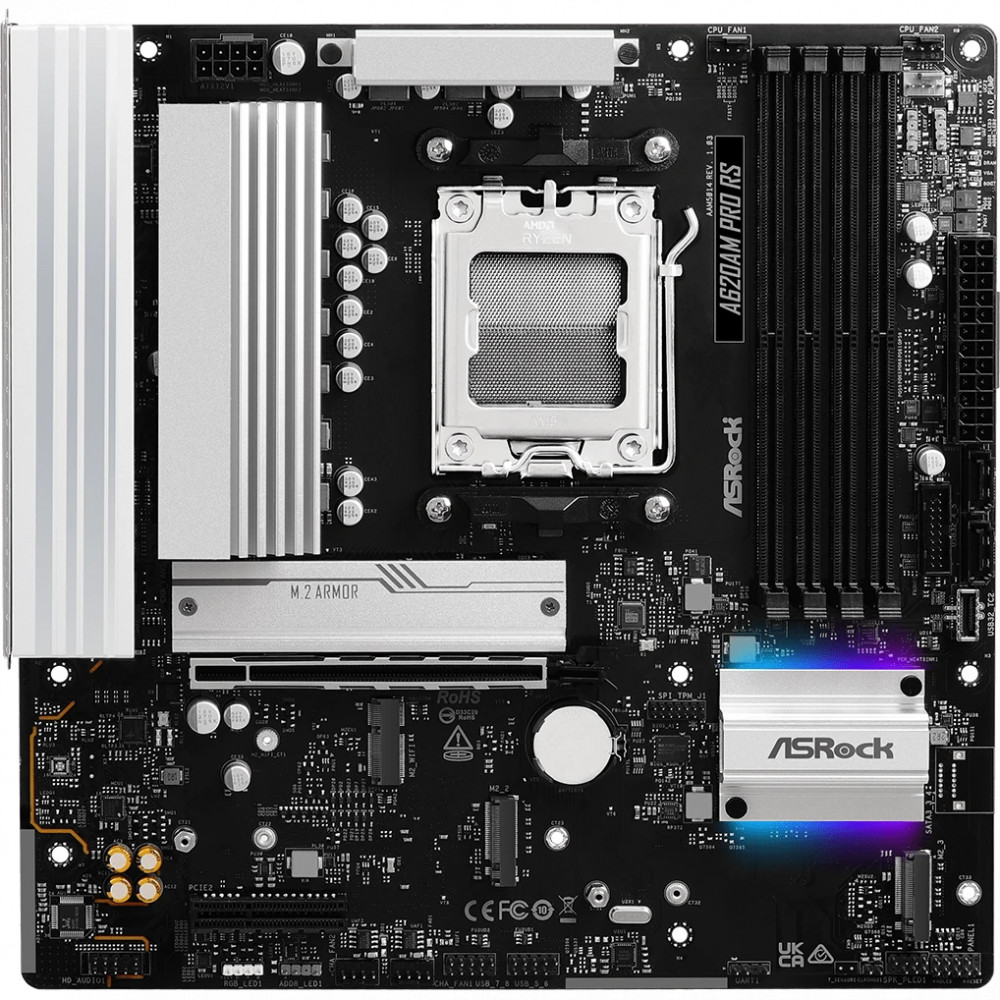 Материнская плата ASRock A620AM PRO RS Micro-ATX, AMD AM5 — фото товара