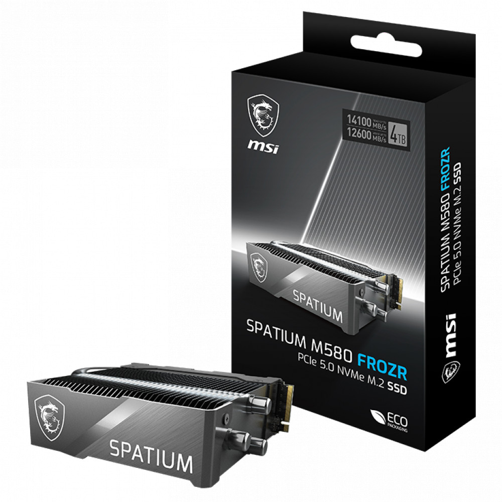 Жесткий диск MSI SPATIUM M580 PCIe 5.0 NVMe M.2 4TB FROZR SSD (твердотельные), 4 ТБ, M.2, PCIe — фото товара