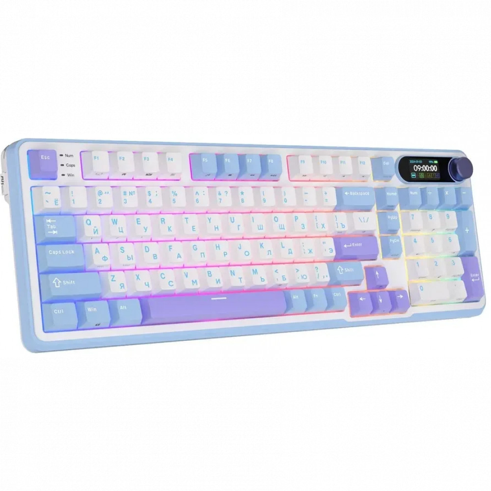 Клавиатура Royal Kludge RK-S98 Taro Milk (Cream Switch) 6977576550632 Беспроводная, Bluetooth - миниатюра 5