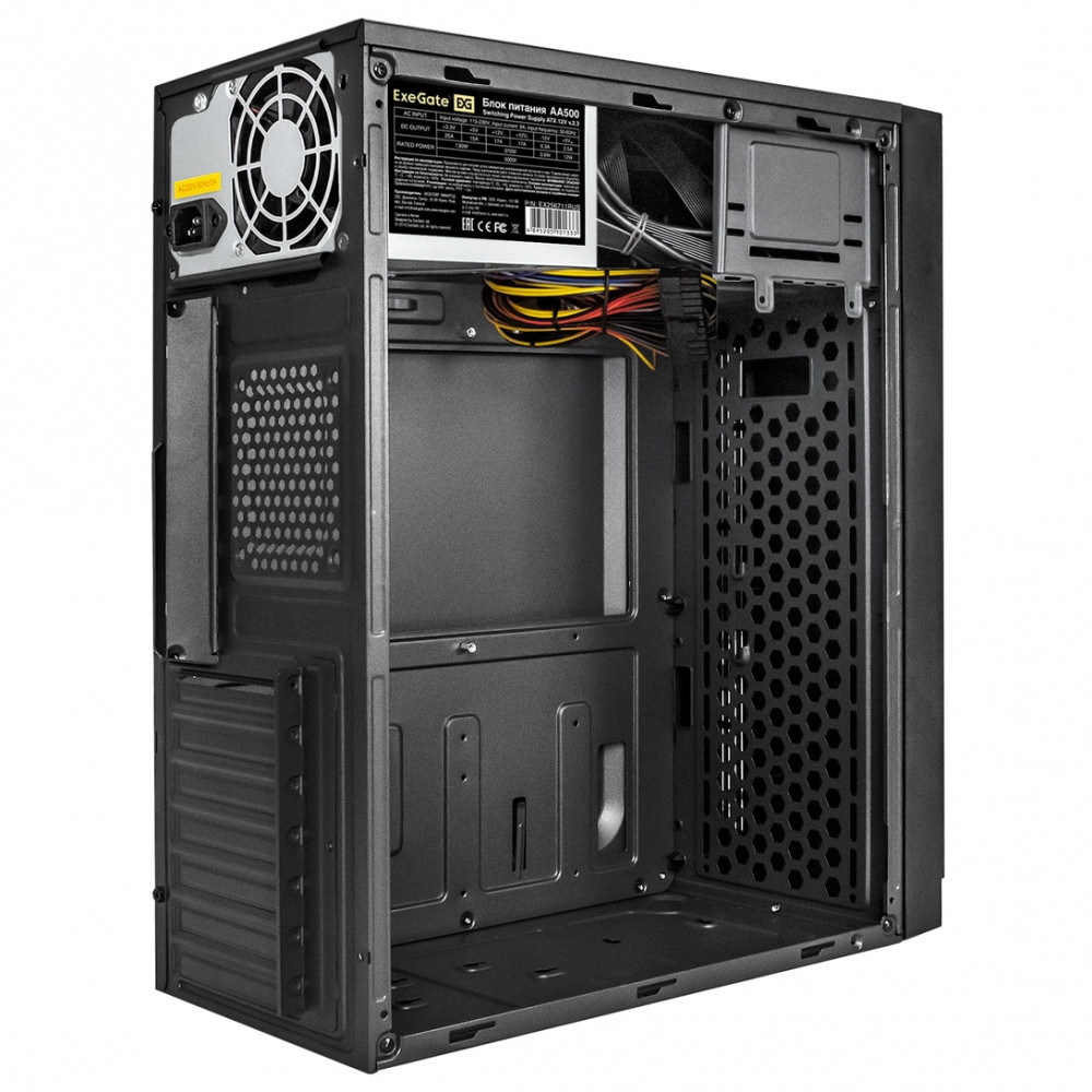 Корпус ExeGate BAA-105U2-01-AA500 EX291148RUS Mini-Tower - миниатюра 2