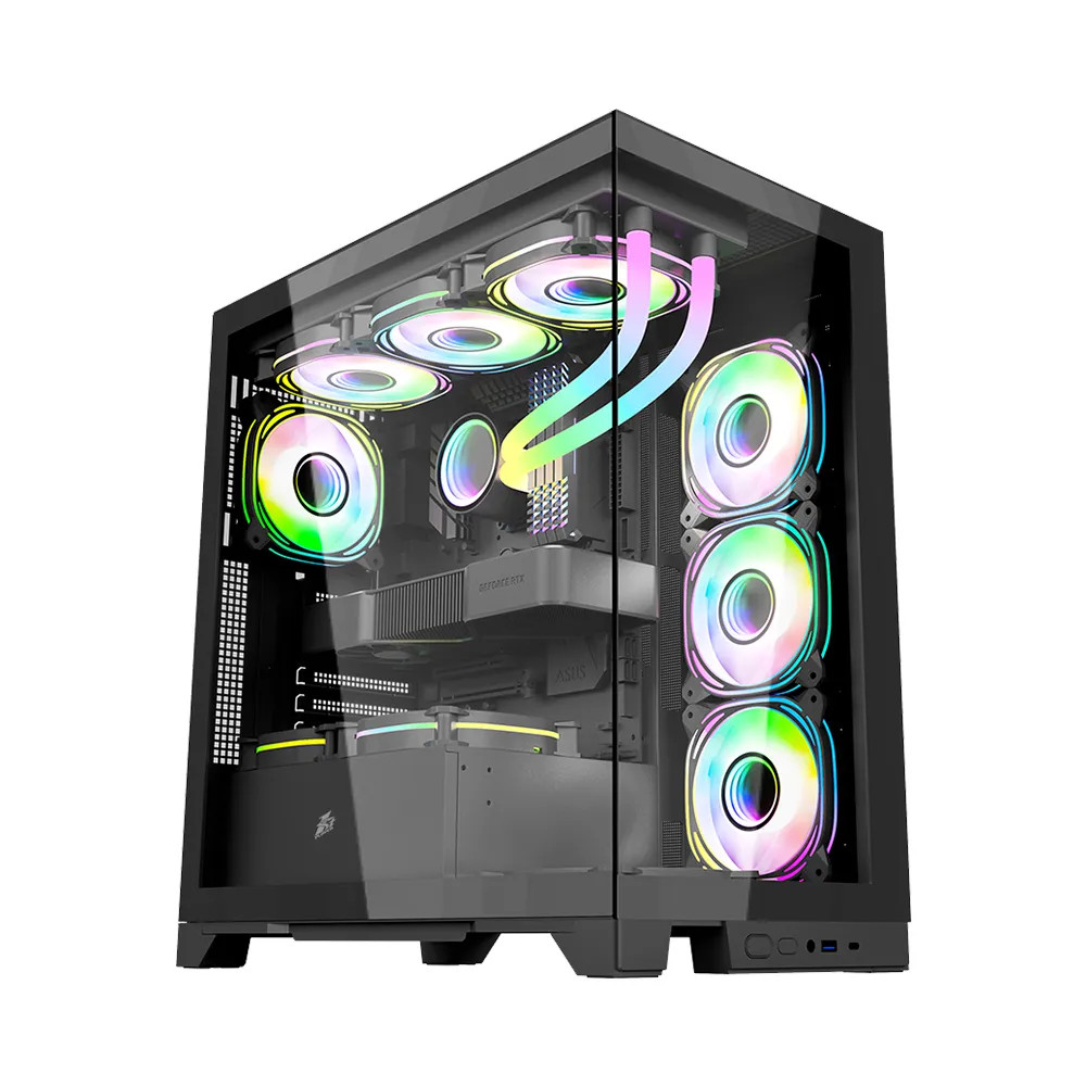 Корпус 1STPLAYER Mi8-BK-3FBR1FBC1 Черный Mid-Tower — фото товара