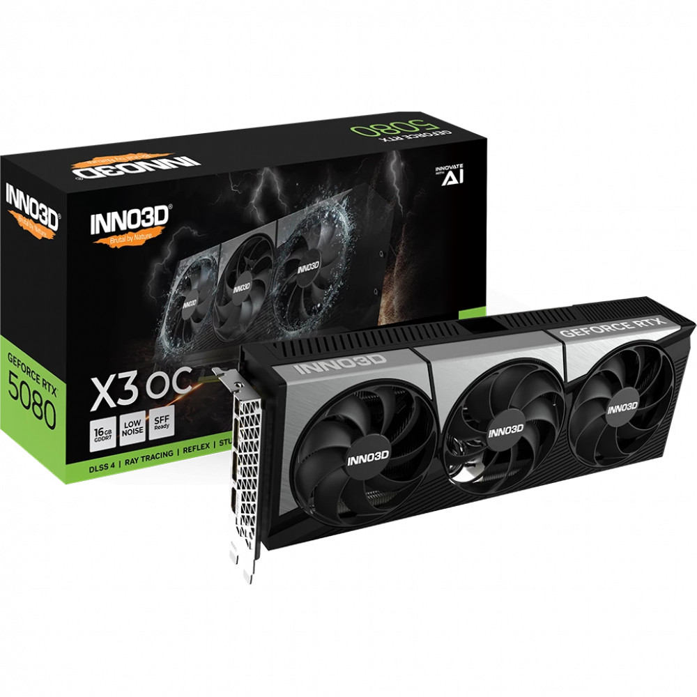 Видеокарта Inno3D GeForce RTX 5080 INNO3D X3 OC N50803-16D7X-17603930 16 ГБ — фото товара