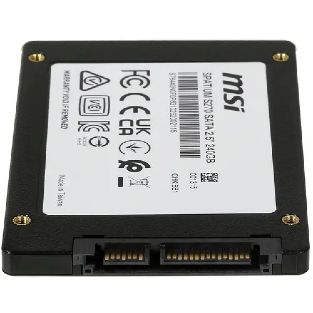 Жесткий диск MSI SPATIUM S270 S78-440N070-P83 SSD (твердотельные), 240 ГБ, 2.5 дюйма, SATA - миниатюра 3