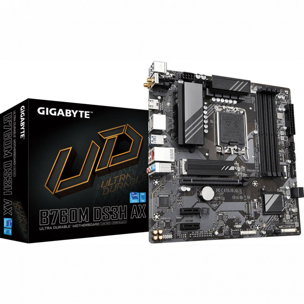 Материнская плата Gigabyte B760M DS3H AX Micro-ATX, LGA 1700 - миниатюра 6