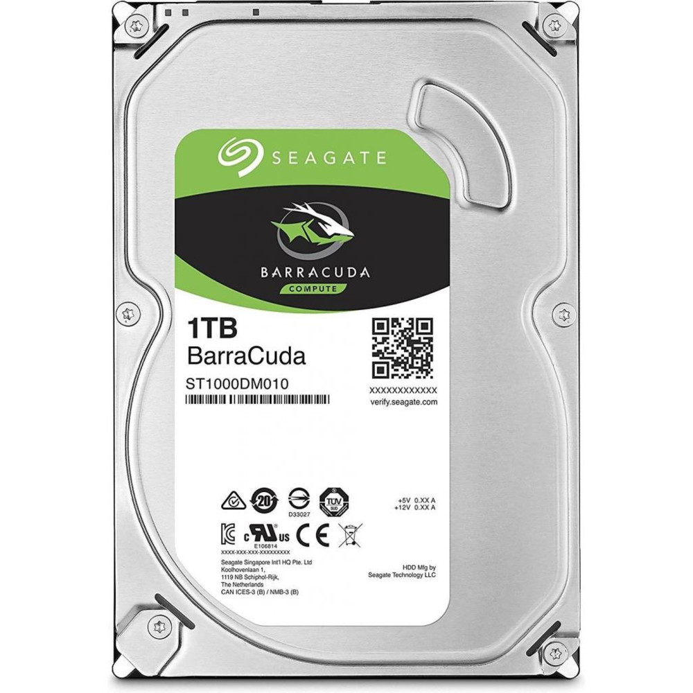 Жесткий диск Seagate HDD ST1000DM010 Factory Recertified ST1000DM010-FR HDD (классические), 1 ТБ, 3.5 дюйма, SATA — фото товара