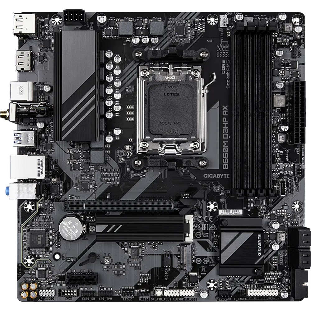 Материнская плата Gigabyte B650M D3HP AX Micro-ATX, AMD AM5 - миниатюра 2