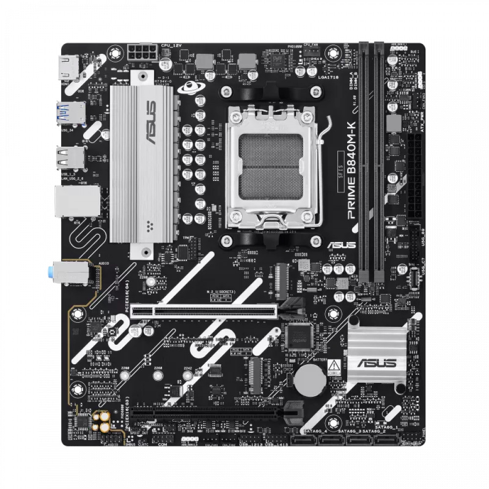 Материнская плата Asus PRIME B840M-K Micro-ATX, AMD AM5 — фото товара