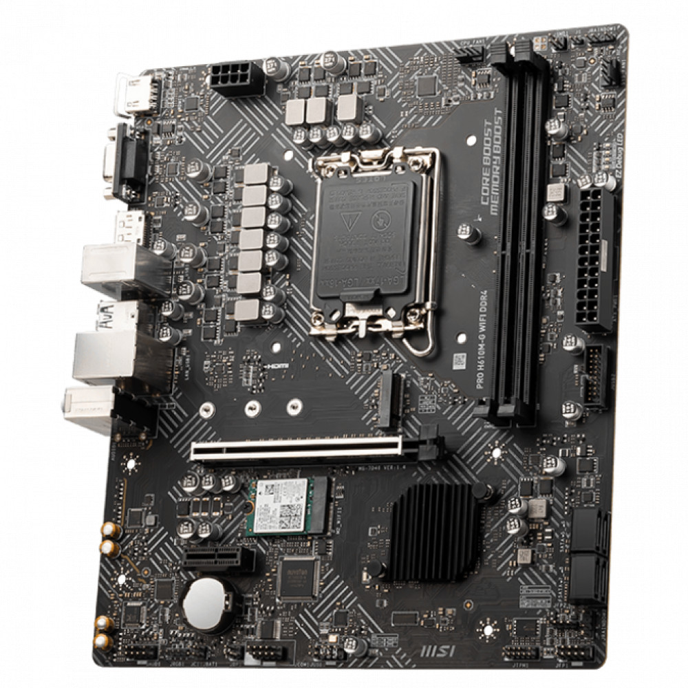 Материнская плата MSI PRO H610M-G WIFI DDR4 Mini-ATX, LGA 1700 - миниатюра 3