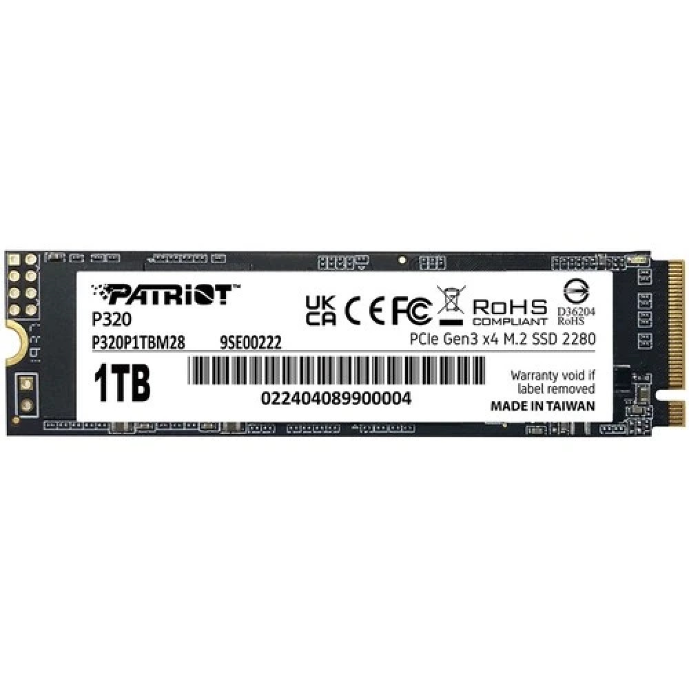 Жесткий диск Patriot P320 P320P1TBM28 SSD (твердотельные), 1 ТБ, M.2, PCIe — фото товара
