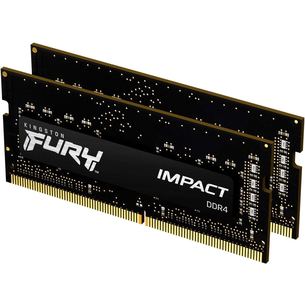 ОЗУ Kingston Fury Impact KF432S20IBK2/16 SO-DIMM, DDR4, 16 Гб (2 х 8 Гб), 3200 МГц — фото товара