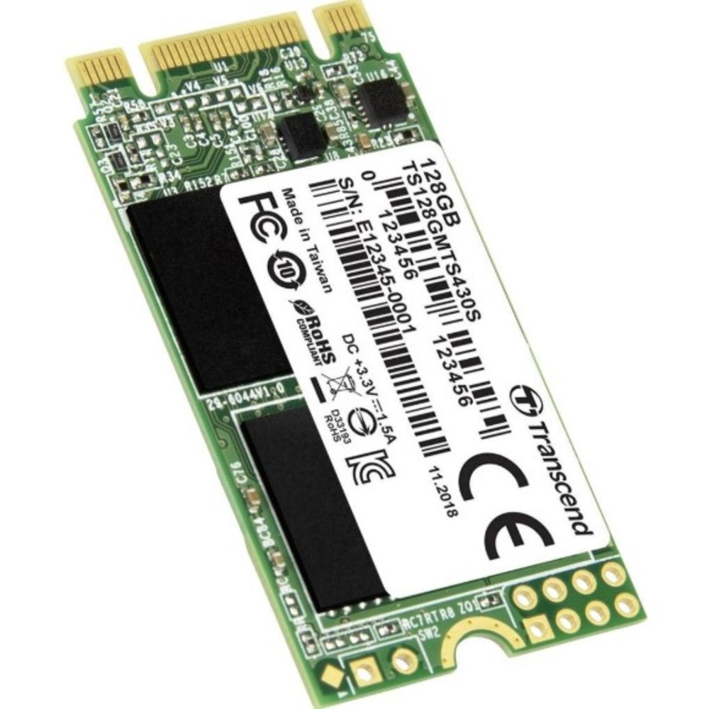 Жесткий диск Transcend 128GB M.2 SSD MTS 430 series TS128GMTS430S SSD (твердотельные), 128 ГБ, M.2, SATA — фото товара
