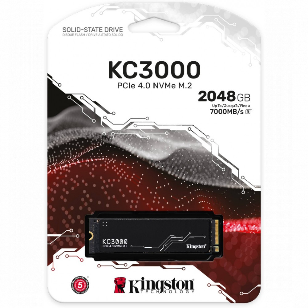 Жесткий диск Kingston KC3000 SKC3000D/2048G SSD (твердотельные), 2 ТБ, M.2, PCIe - миниатюра 3