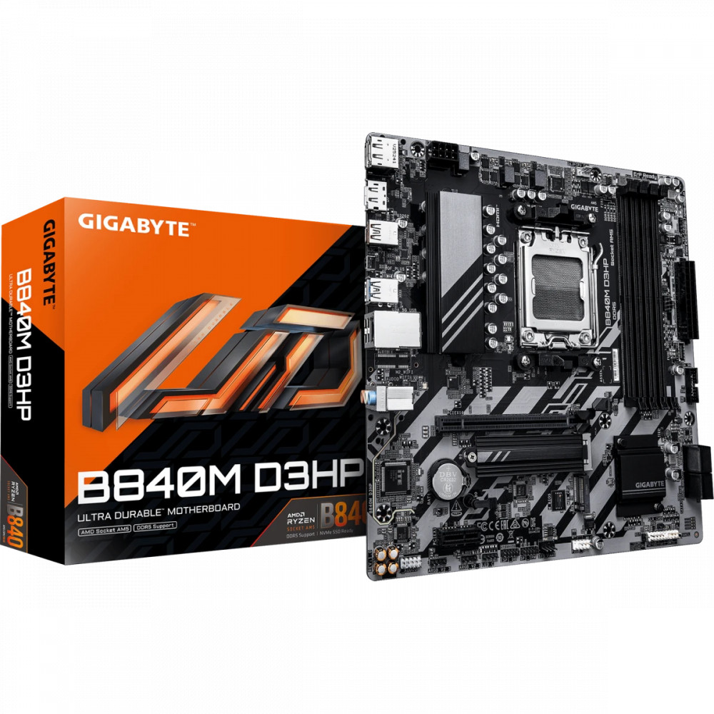 Материнская плата Gigabyte B840M D3HP Micro-ATX, AMD AM5 - миниатюра 3