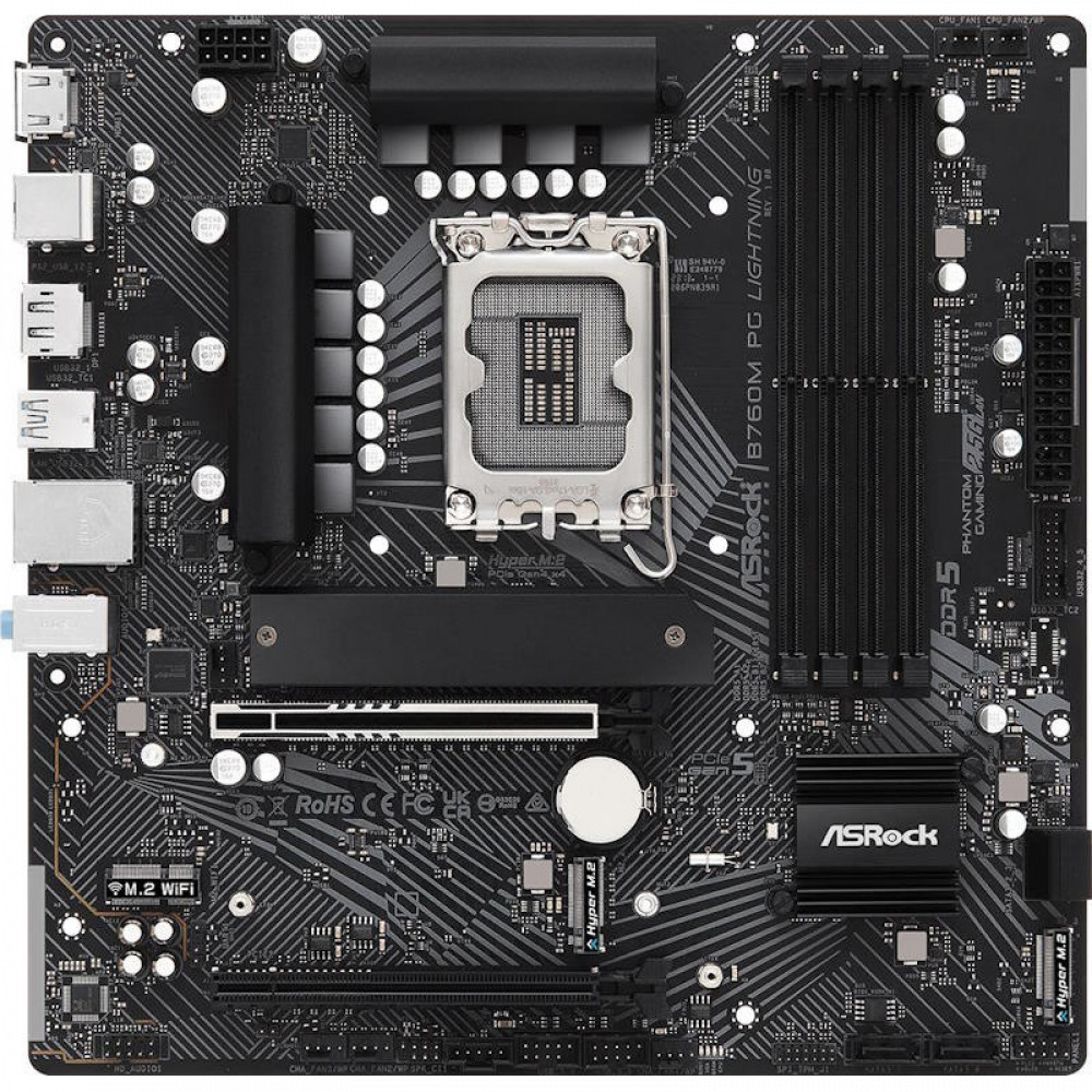 Материнская плата ASRock B760M PG LIGHTNING Micro-ATX, LGA 1700 - миниатюра 3