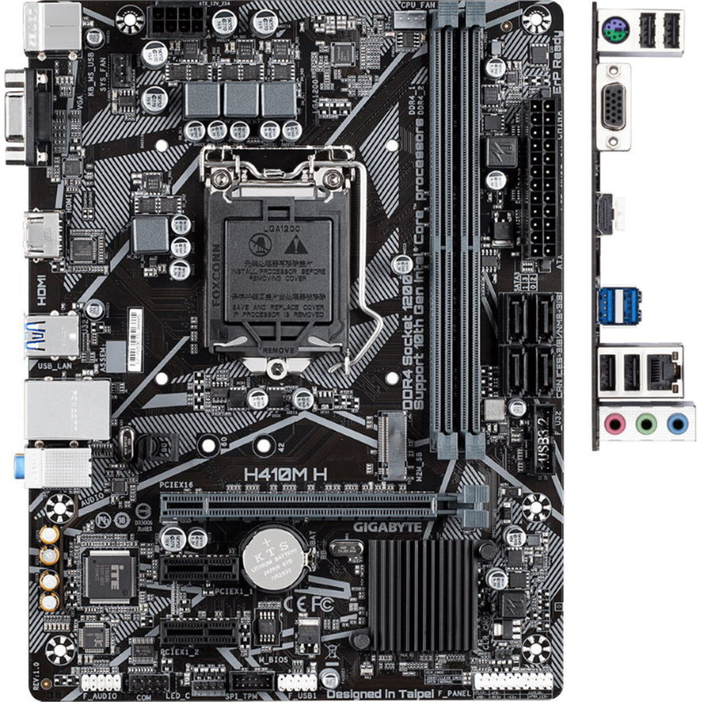 Материнская плата Gigabyte H410M H Micro-ATX, LGA 1200 - миниатюра 4