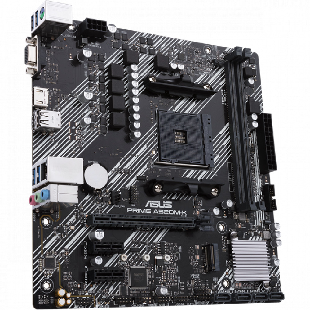 Материнская плата Asus PRIME A520M-K Micro-ATX, AMD AM4 - миниатюра 2