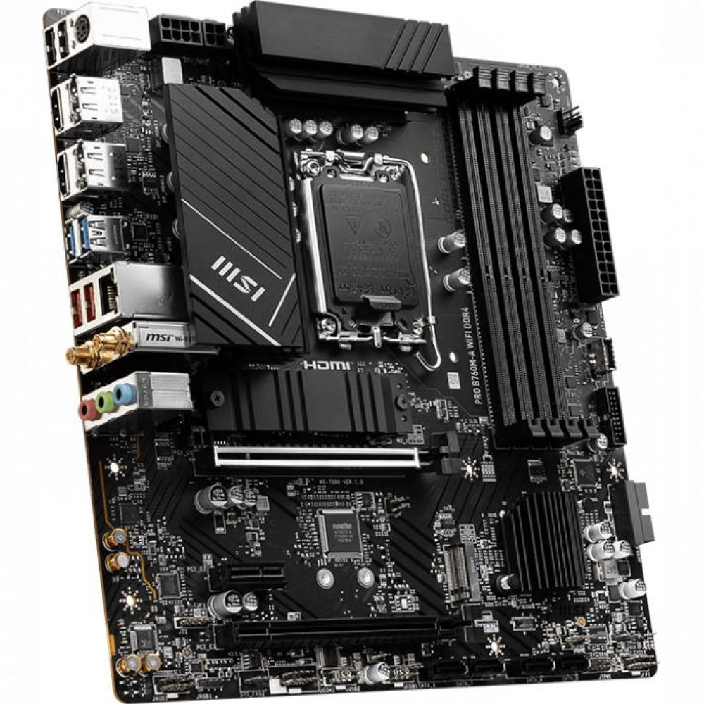 Материнская плата MSI PRO B760M-A WIFI DDR4 Micro-ATX, LGA 1700 — фото товара