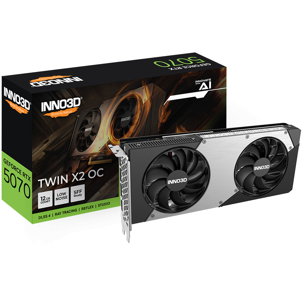 Видеокарта Inno3D RTX5070 TWIN X2 ОС N50702-12D7X-195064N 12 ГБ - миниатюра 2