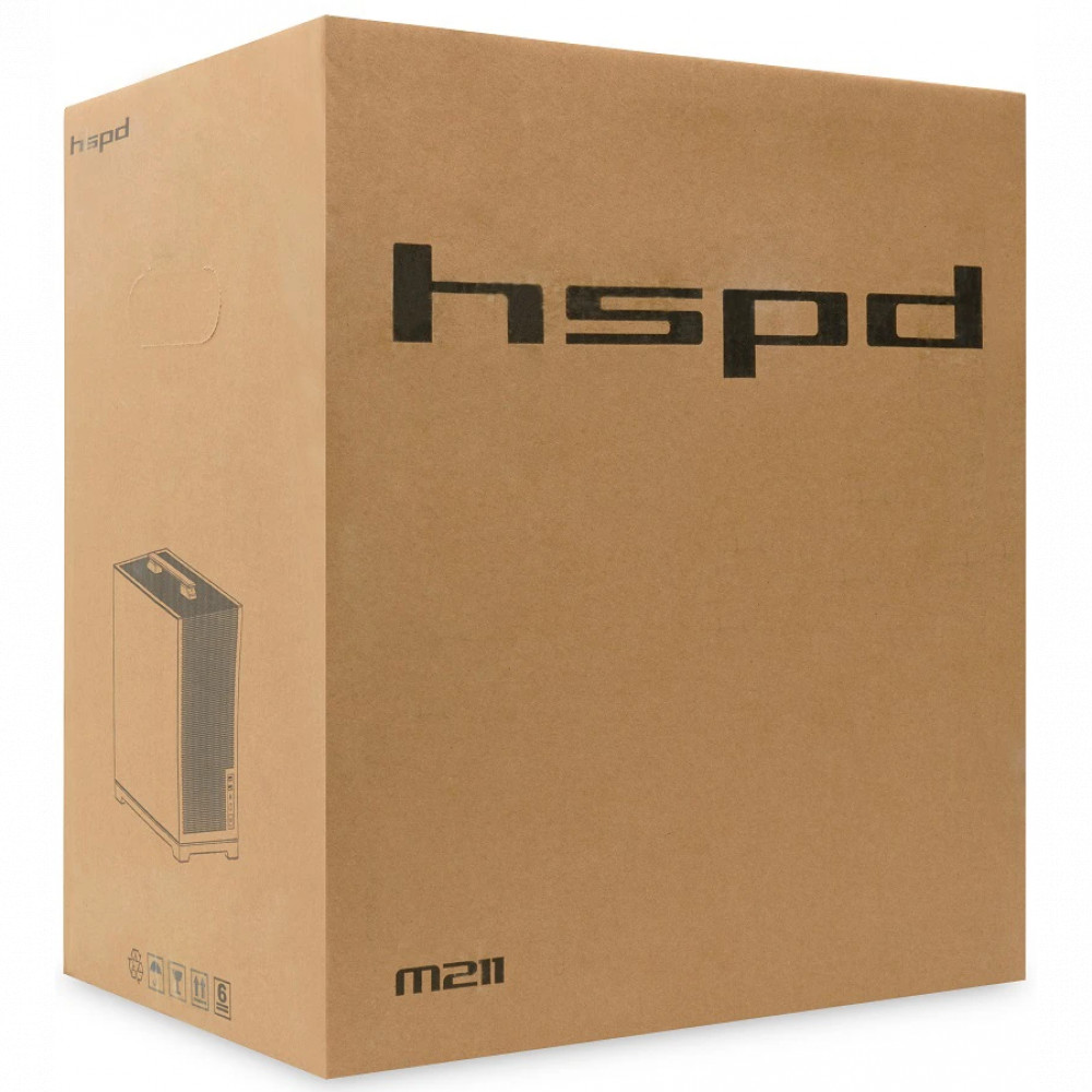 Корпус HSPD M211-TGBK Black Mini-Tower - миниатюра 5