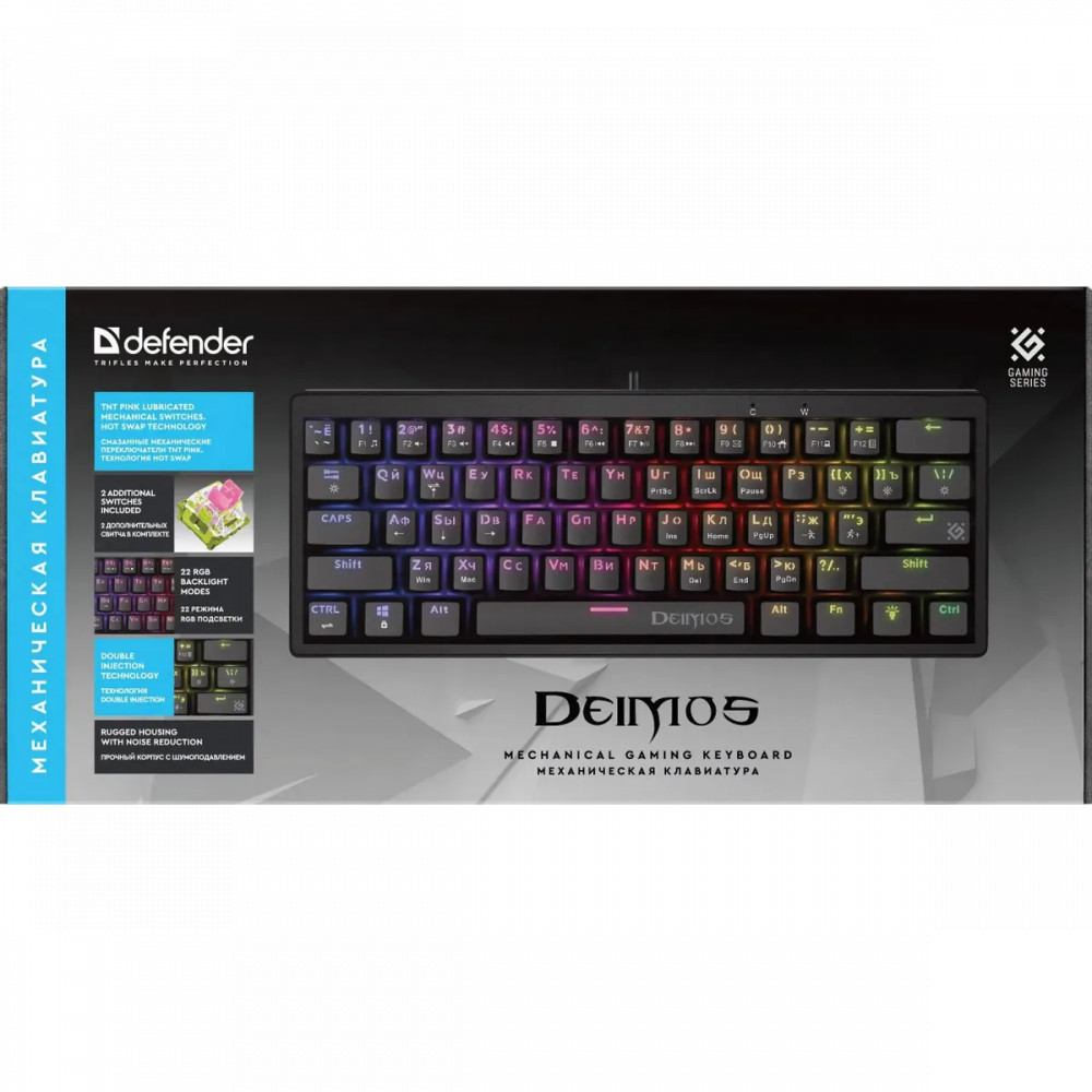 Клавиатура Defender Deimos GK-303 45304 Проводная, USB - миниатюра 2