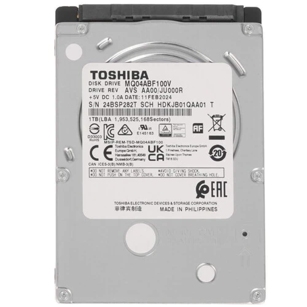 Жесткий диск Toshiba MQ4-V MQ04ABF100V HDD (классические), 1 ТБ, 3.5 дюйма, SATA — фото товара