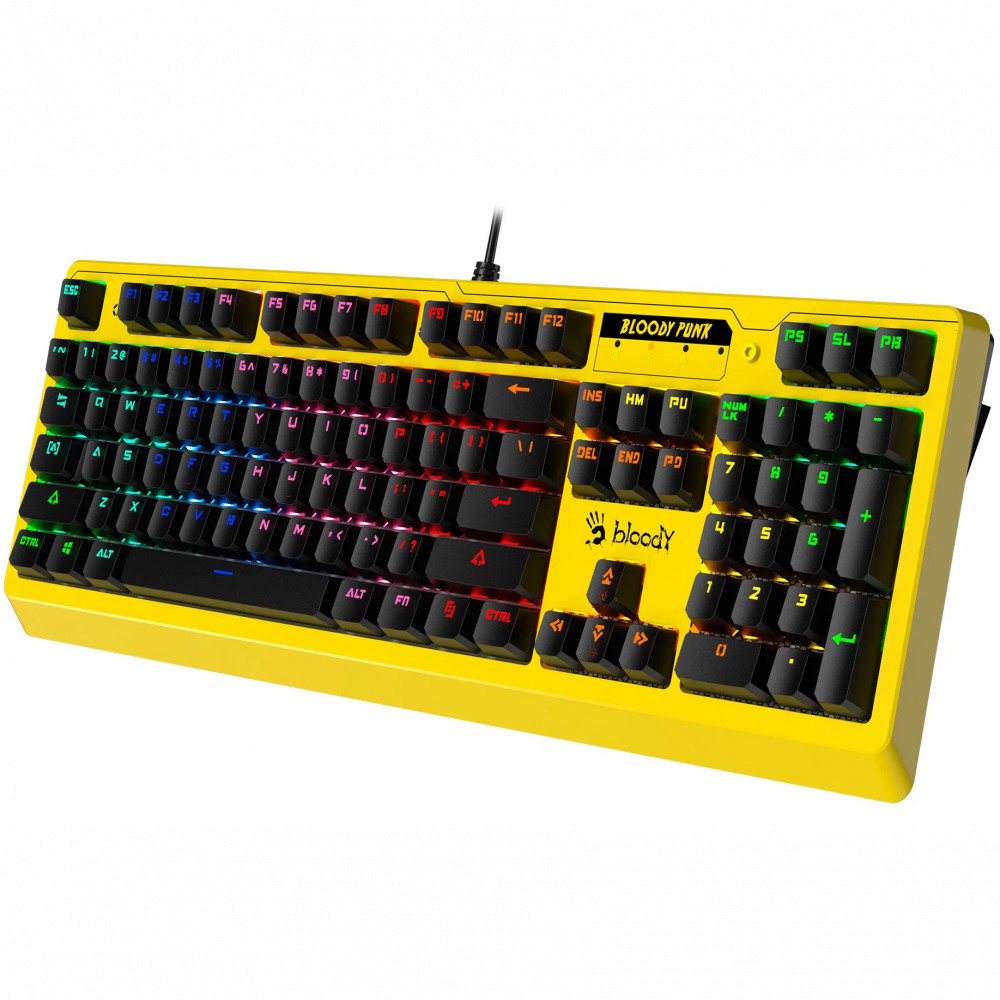 Клавиатура A4Tech B810RC YELLOW RGB Проводная, USB — фото товара