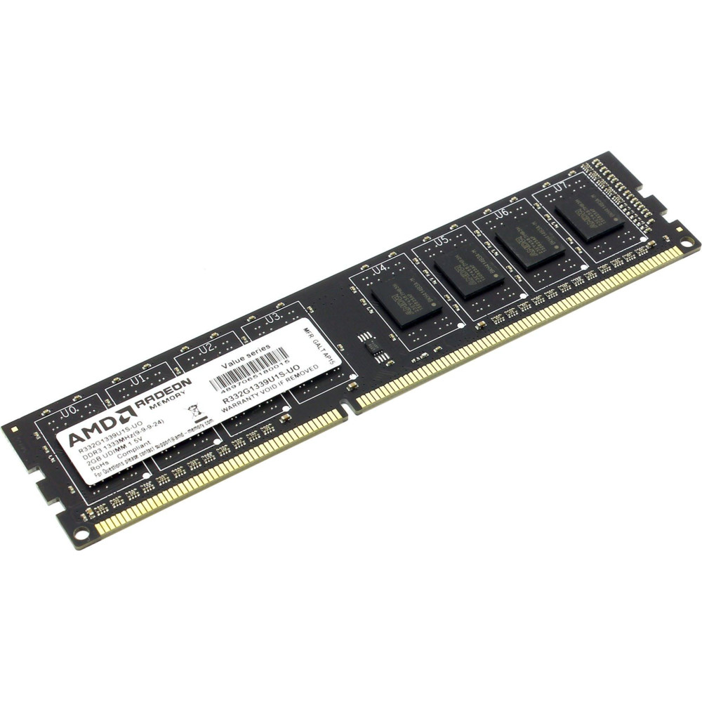 ОЗУ AMD R334G1339U1S-U DIMM, DDR3, 4 Гб, 1333 МГц — фото товара