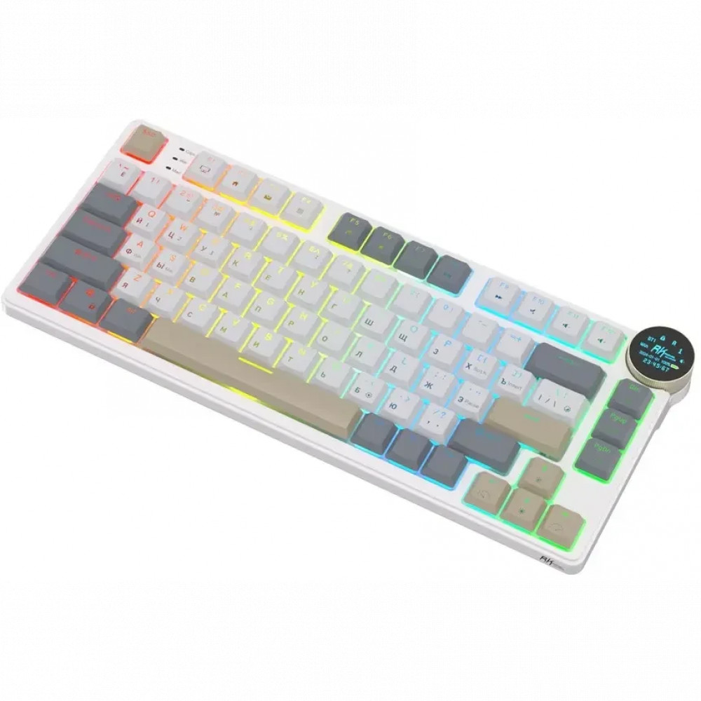 Клавиатура Royal Kludge N80 Pearly Dawn (Brown Switch) 6977576550670 Беспроводная, Bluetooth - миниатюра 3